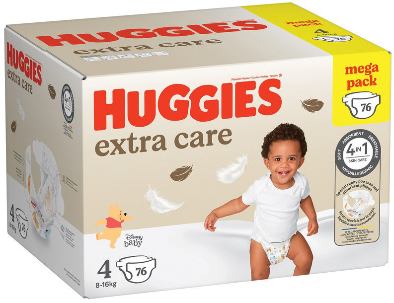 HUGGIES Extra Care vel. 4 (76 ks)