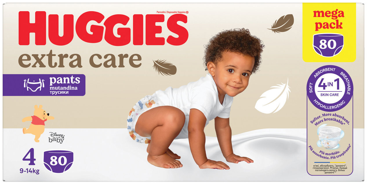HUGGIES Extra Care Pants vel. 4 (80 ks)