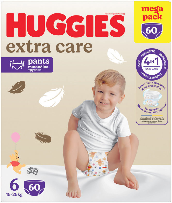 HUGGIES Extra Care Pants vel. 6 (60 ks)