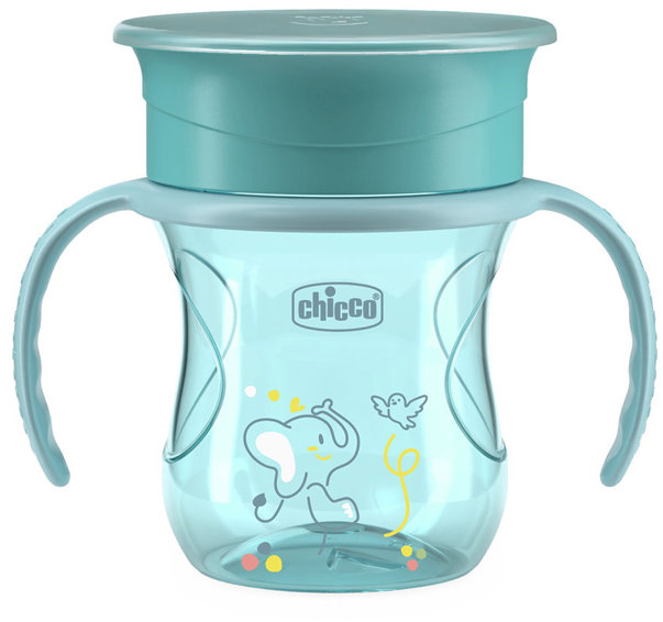CHICCO Hrneček 360 Perfect X s držadly 200 ml, teal