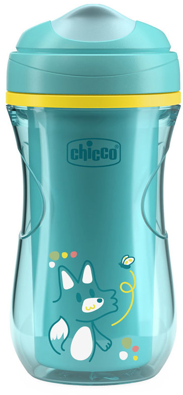CHICCO Hrneček Active s tvrdým náustkem 266 ml, teal