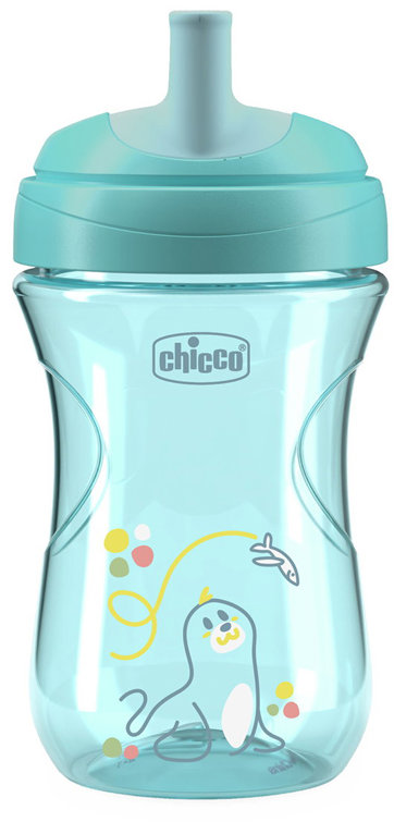 CHICCO Hrneček Advanced se slámkovým náústkem 266 ml, teal