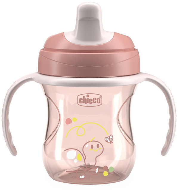 CHICCO Hrneček Training s držadly 200 ml, pink