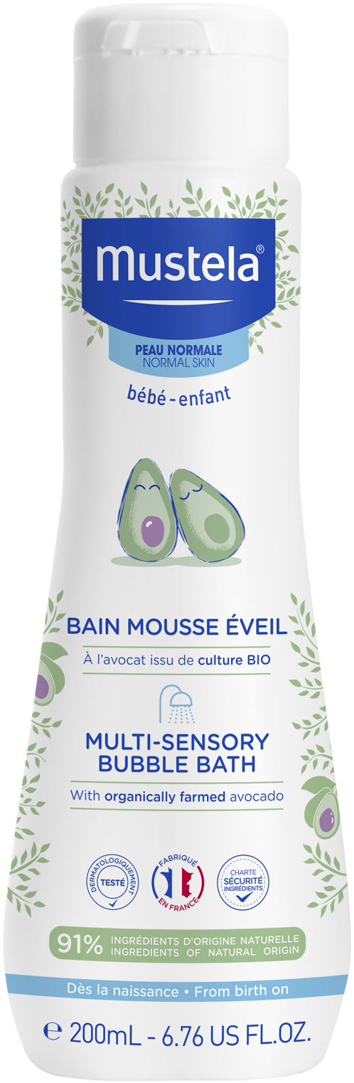 MUSTELA Bublinková pěna do koupele s organicky pěstovaným avokádem 200 ml