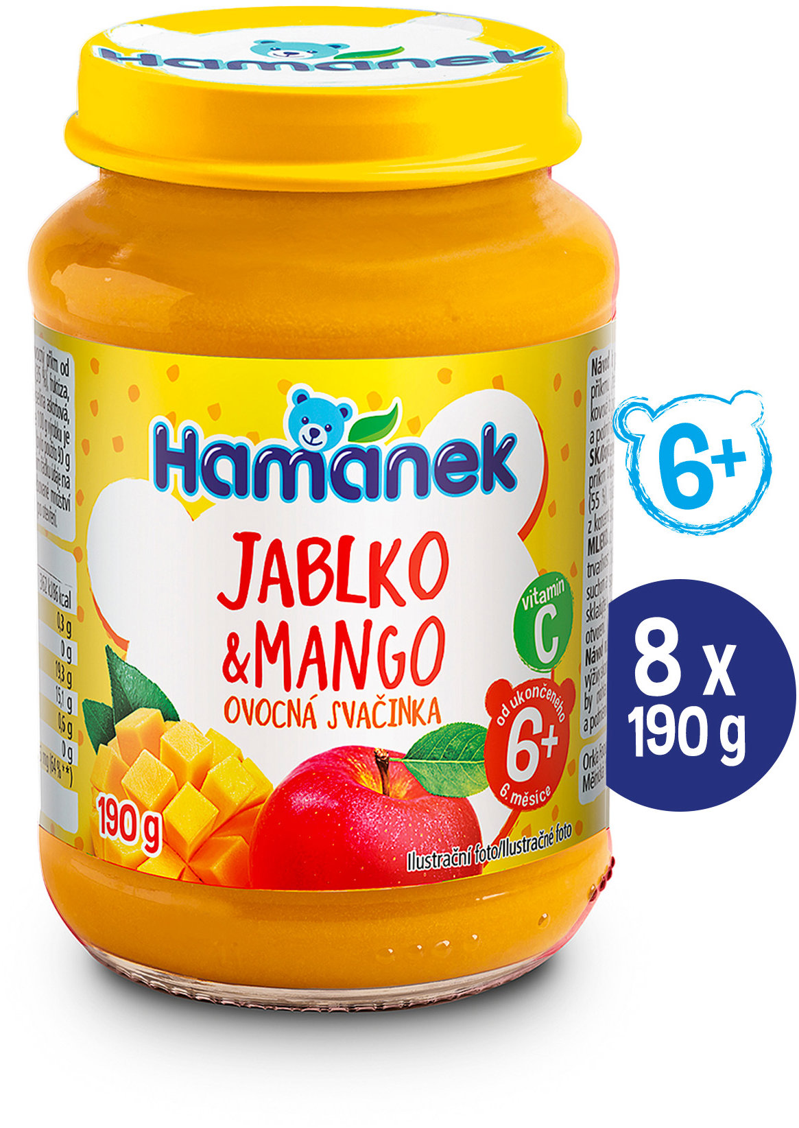 HAMÁNEK Jablko & Mango 8 × 190 g