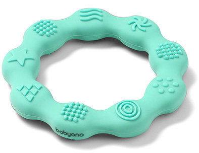 BabyOno silikonový kroužek modrý