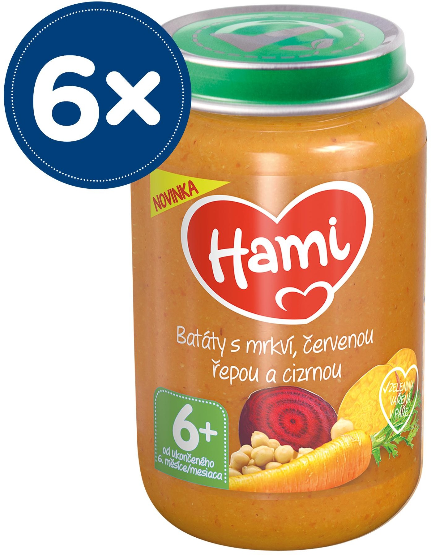 HAMI Batáty s mrkví, červenou řepou a cizrnou 6× 200 g