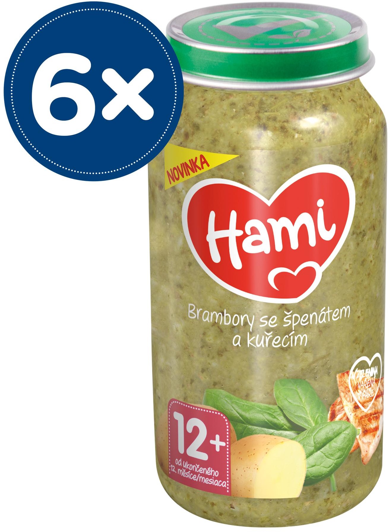 HAMI Brambory se špenátem a kuřecím 6× 250 g