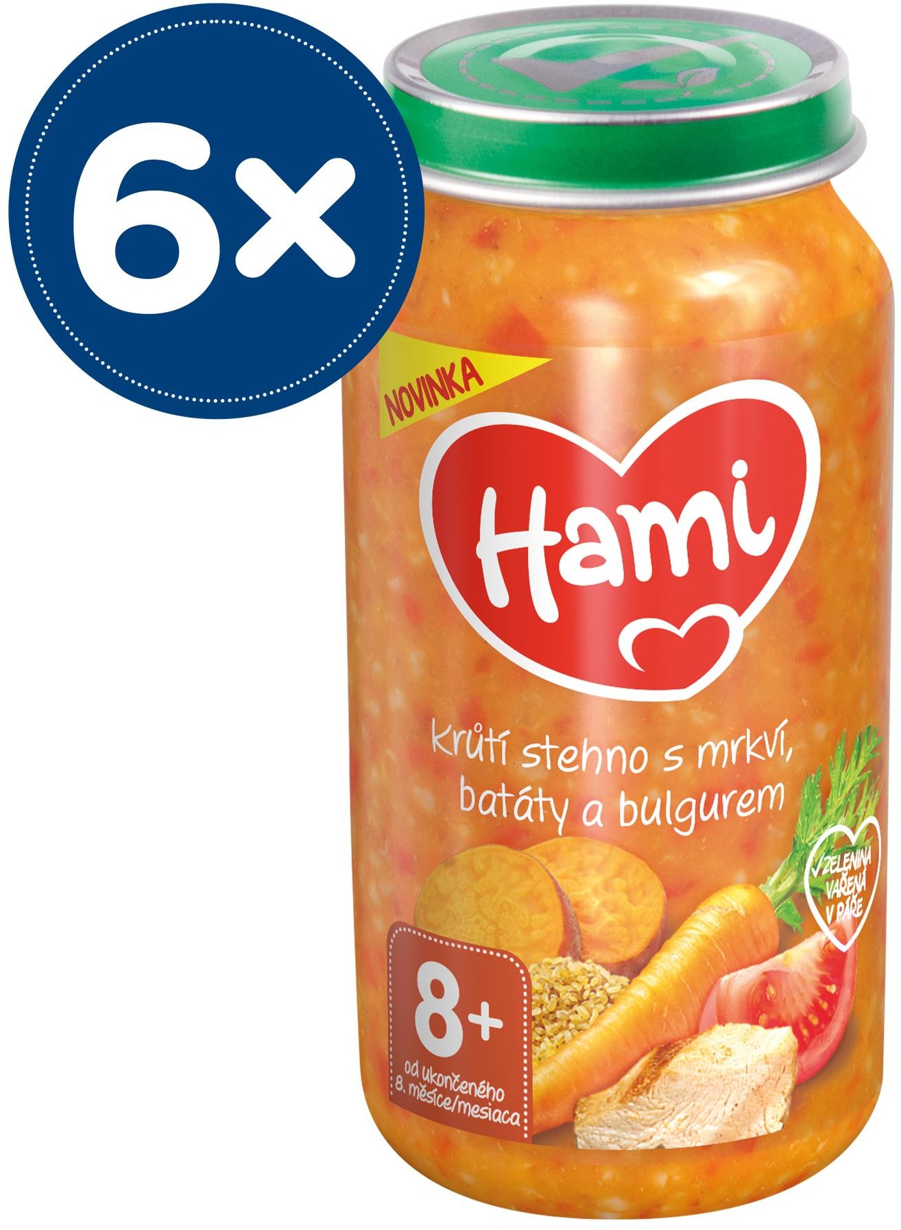 HAMI Krůtí stehno s mrkví, batáty a bulgurem 6× 250 g