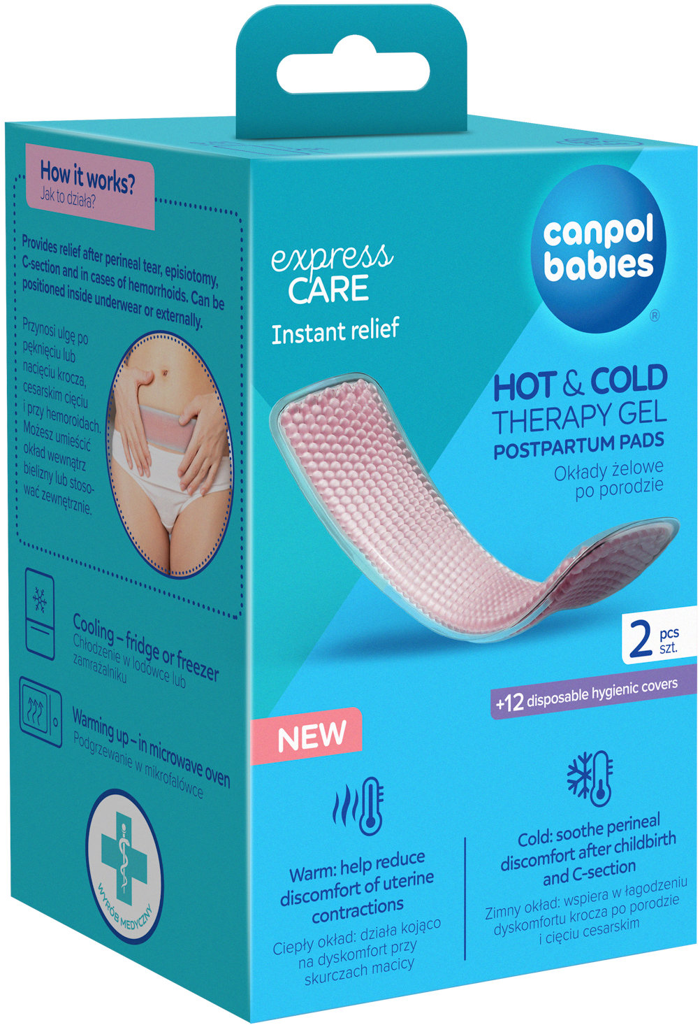 Canpol babies Poporodní gelové vložky/obklady Hot&Cold 2 ks