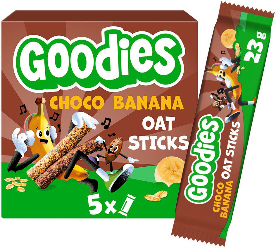 Goodies ovesné tyčinky kakao a banán 5× 23 g