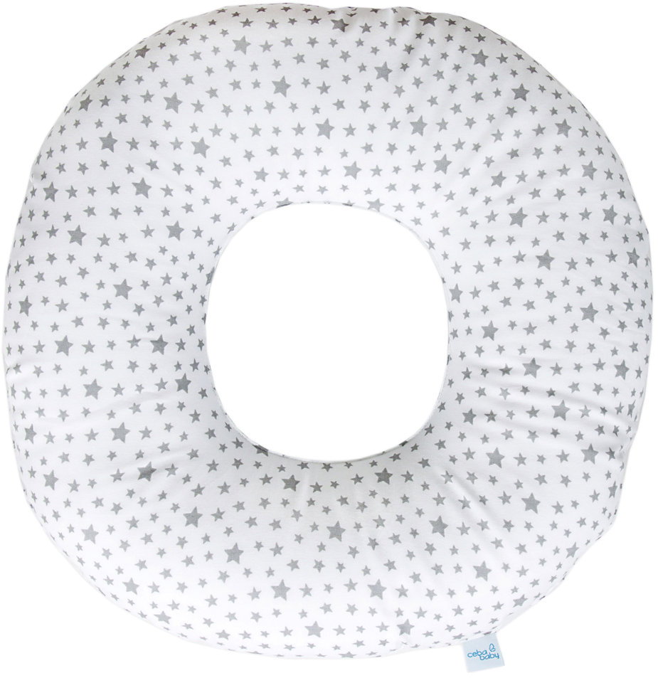 CEBA Polštář poporodní Šedé hvězdičky na bílé