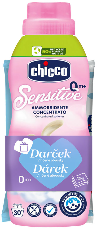 CHICCO Květinové objetí 750 ml  + vlhčené ubrousky 72 ks