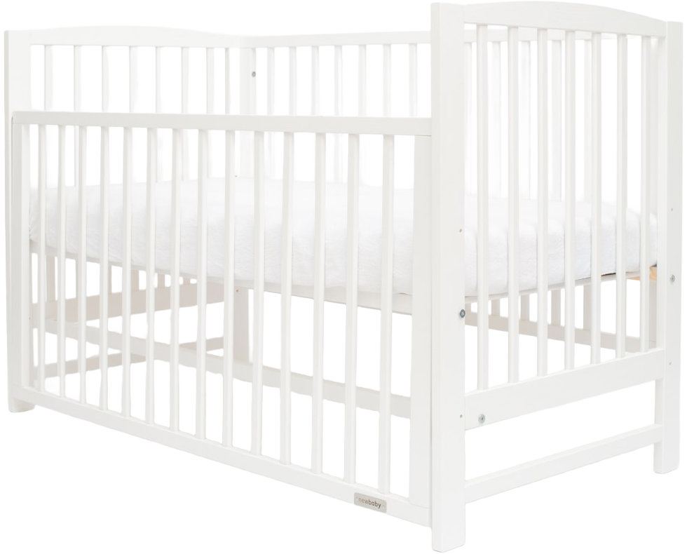 New Baby Dětská postýlka BASIC se stahovací bočnicí, bílá