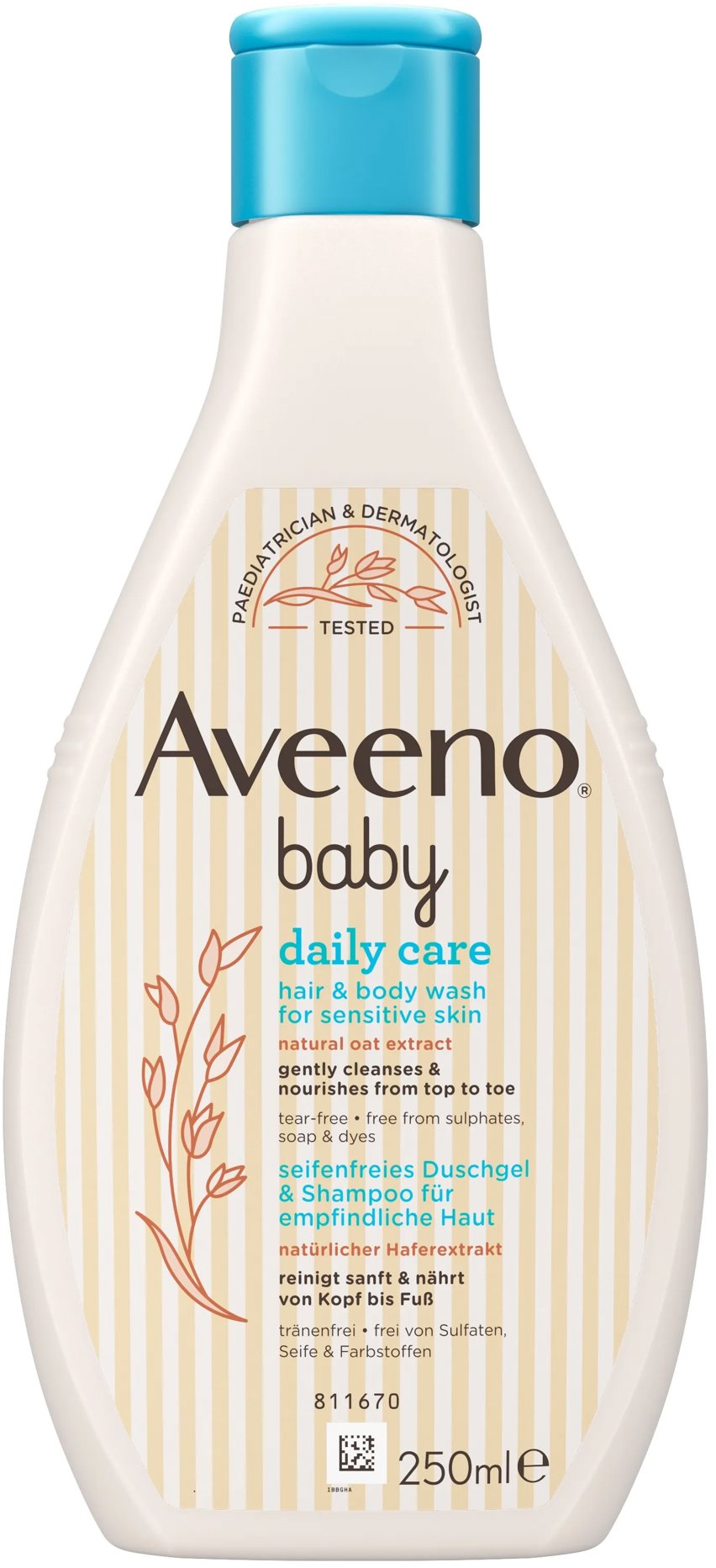 AVEENO Baby Daily Care Mycí gel na tělo a vlásky 250 ml