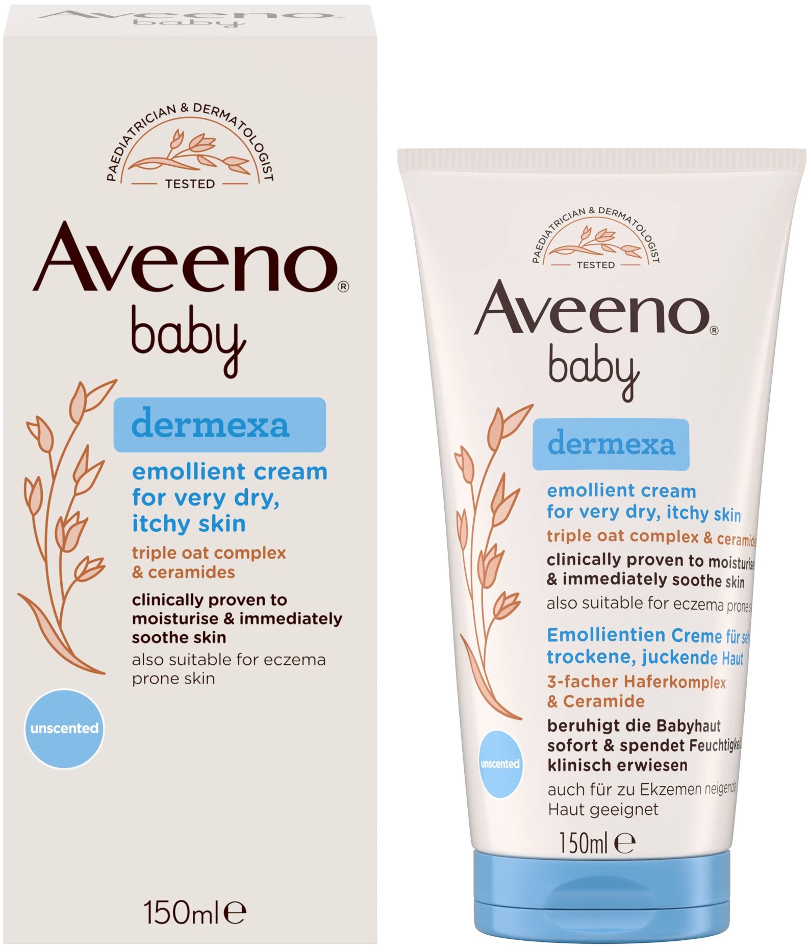 AVEENO Baby Dermexa Emolienční krém 150 ml