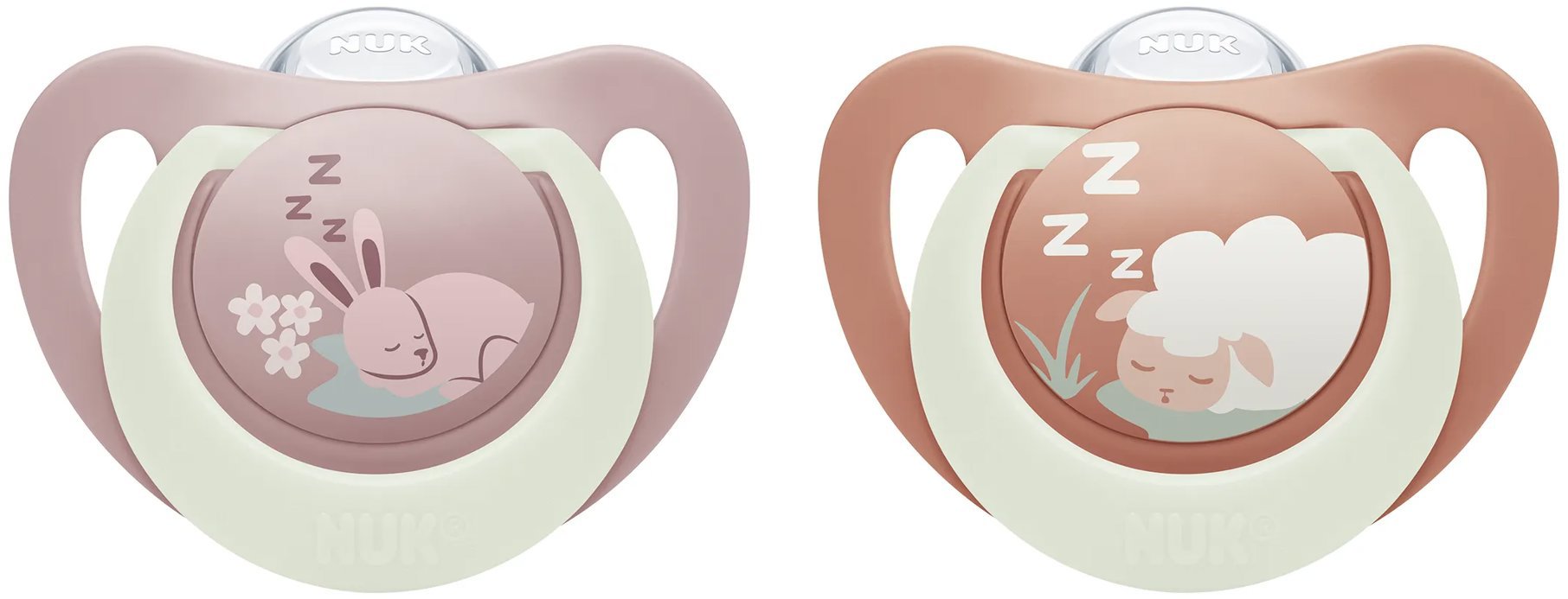 NUK First Choice Night Bunny/Sheep 6-18 m, 2 ks