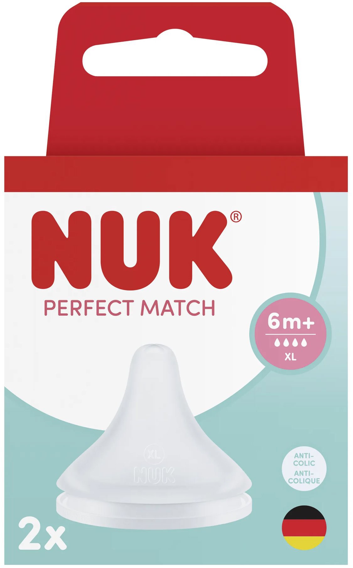 NUK Perfect Match vel. XL 6m+, 2 ks