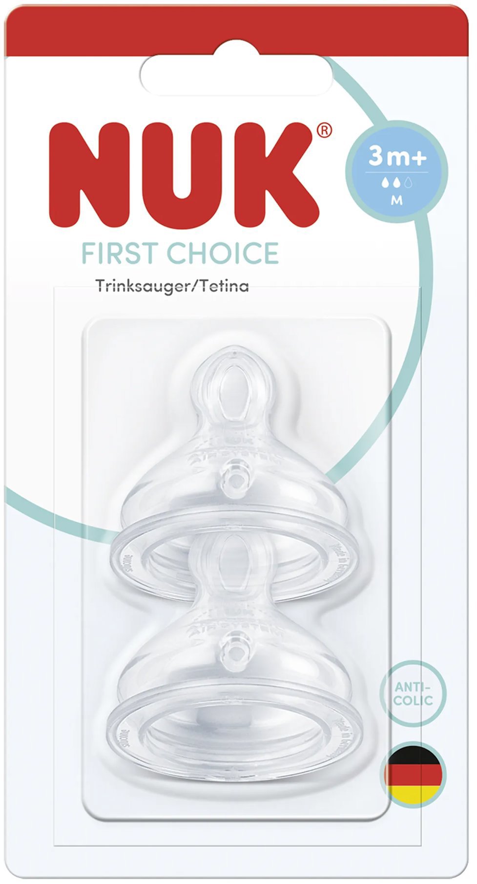 NUK First Choice 3m+, 2 ks