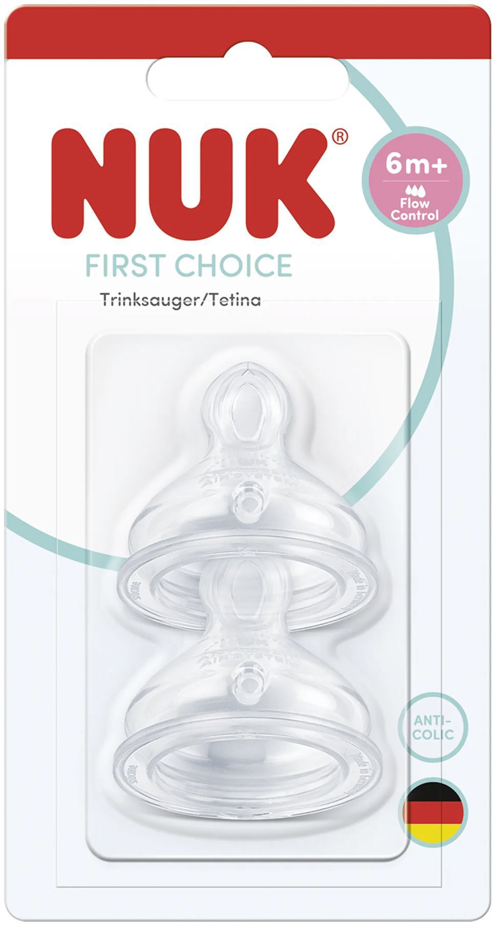 NUK First Choice 6m+, 2 ks