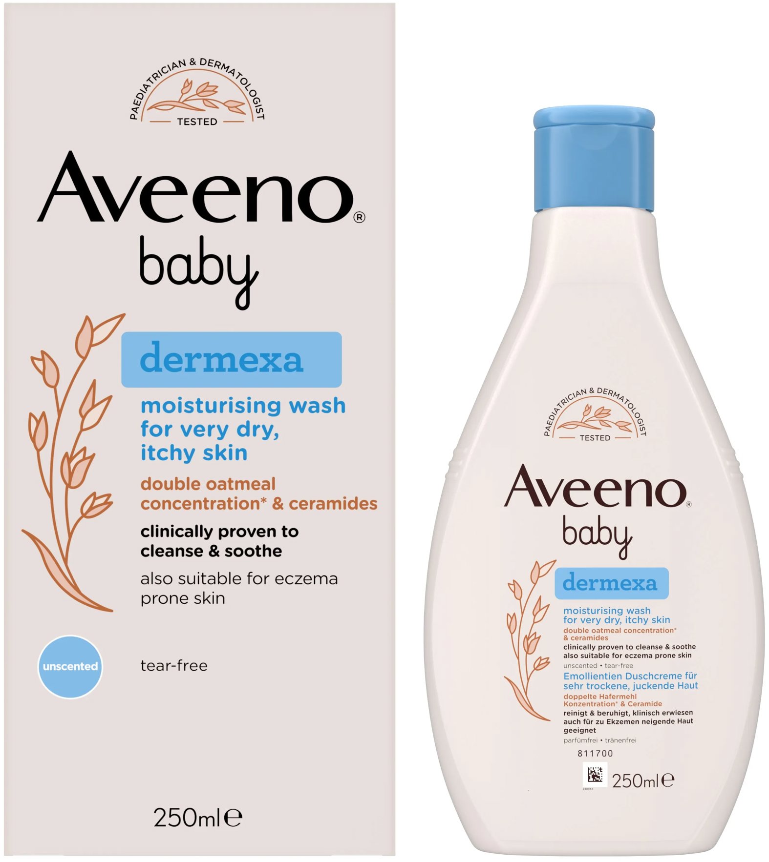 AVEENO Baby Dermexa Hydratační mycí gel 250 ml