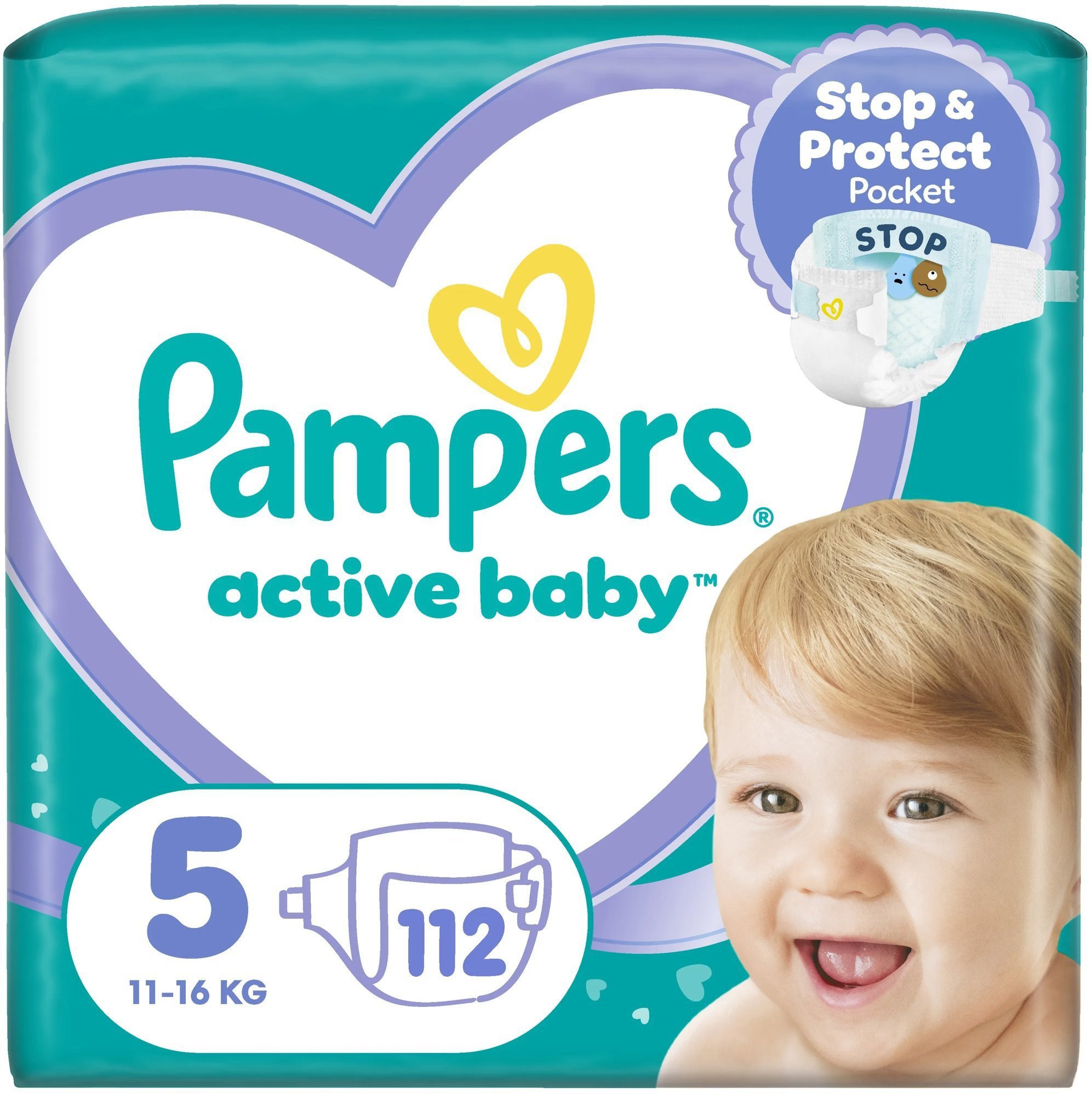 PAMPERS Active Baby vel. 5 (112 ks)