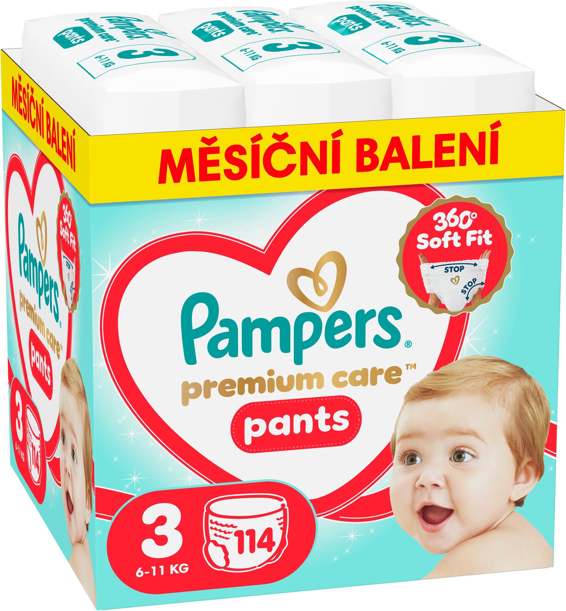 PAMPERS Premium Care Pants vel. 3 (114 ks)