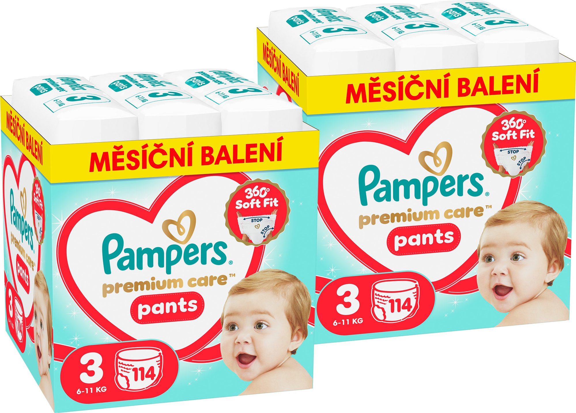 PAMPERS Premium Care Pants vel. 3 (228 ks)