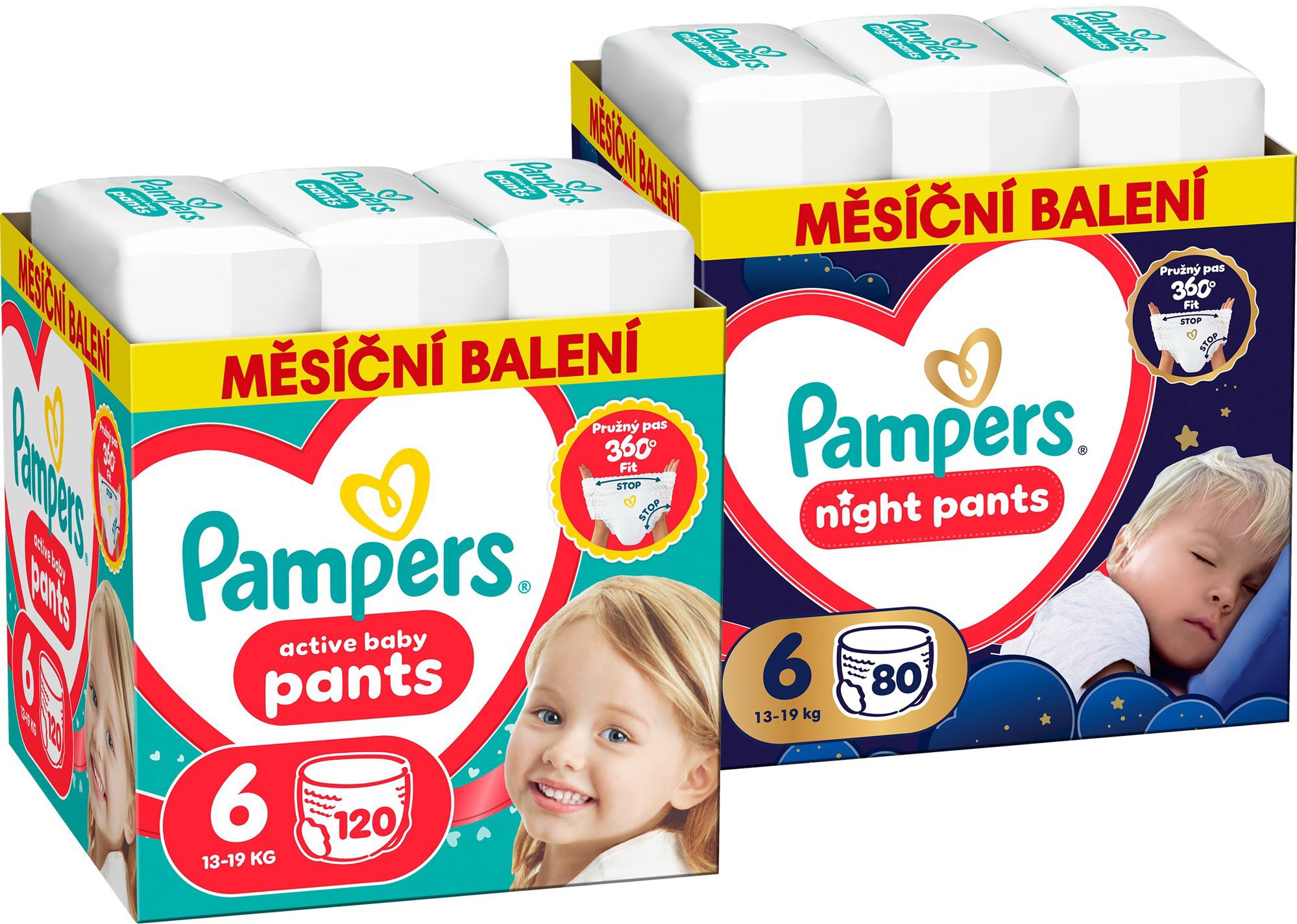 PAMPERS Pants Night vel. 6 (80 ks) + PAMPERS Pants vel. 6 (120 ks)