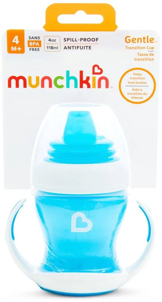 Munchkin GENTLE™ první hrneček, 118 ml, 4m+, modrý