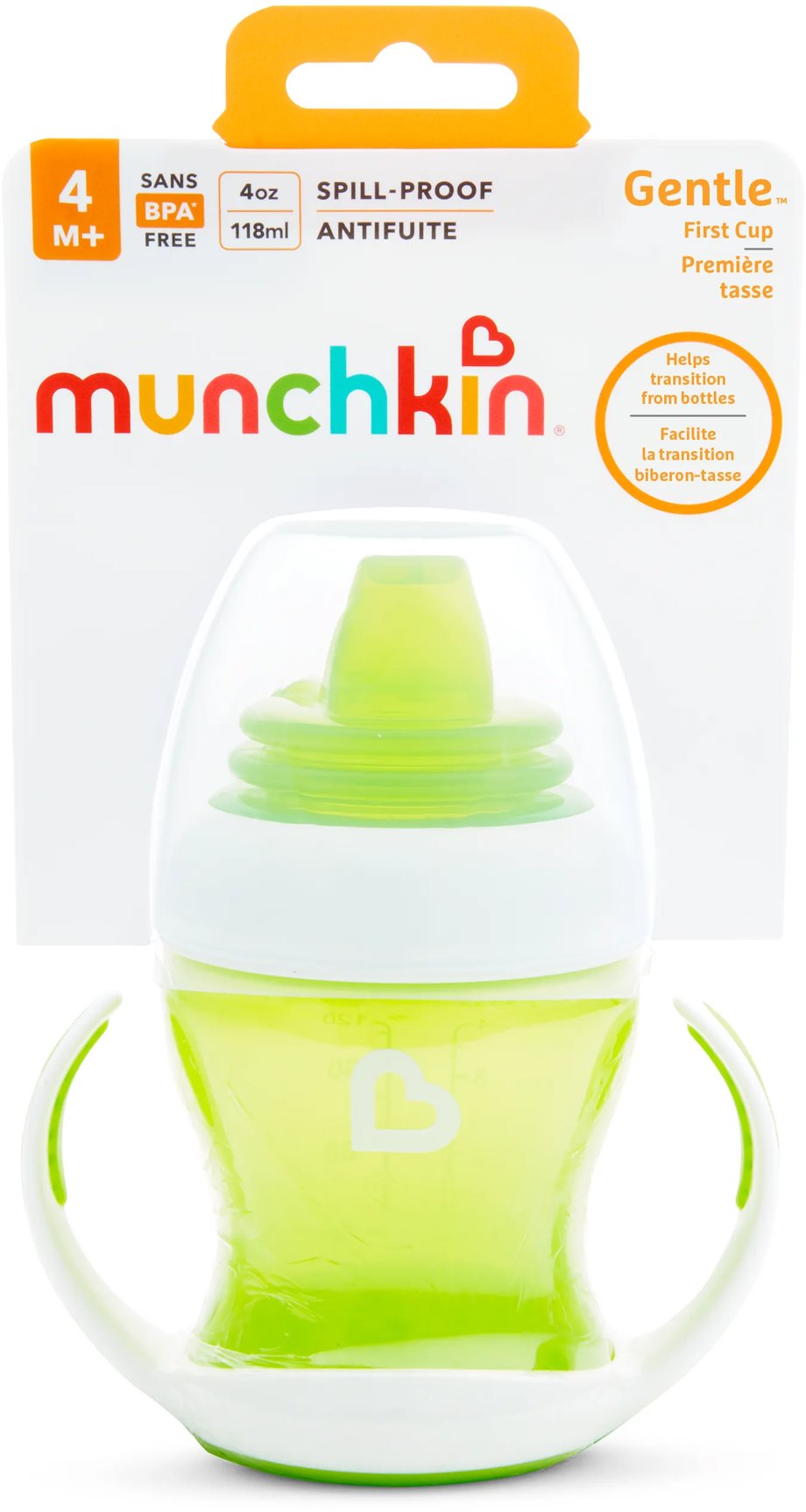 Munchkin GENTLE™ první hrneček, 118 ml, 4m+, zelený