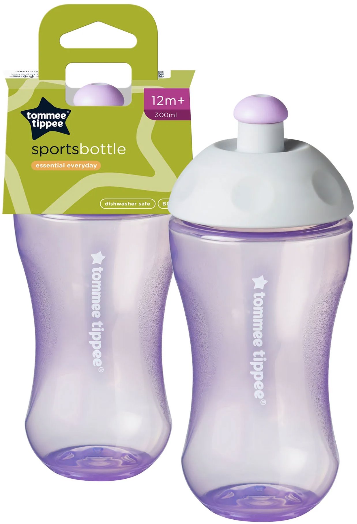 Tommee Tippee sportovní lahev 300 ml, 12m+, modrá nebo fialová