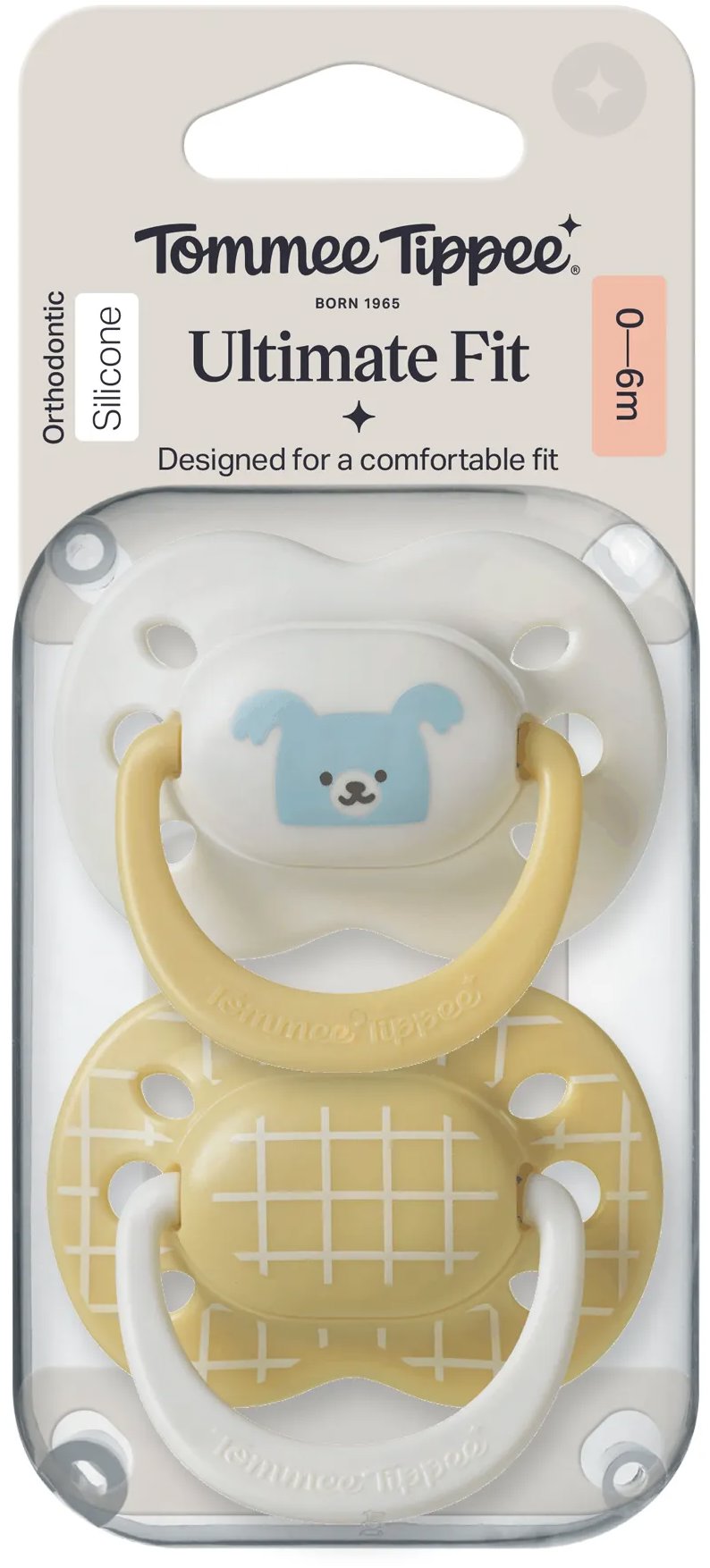 Tommee Tippee Ultimate Fit Deco Boy, 0–6 m, 2 ks