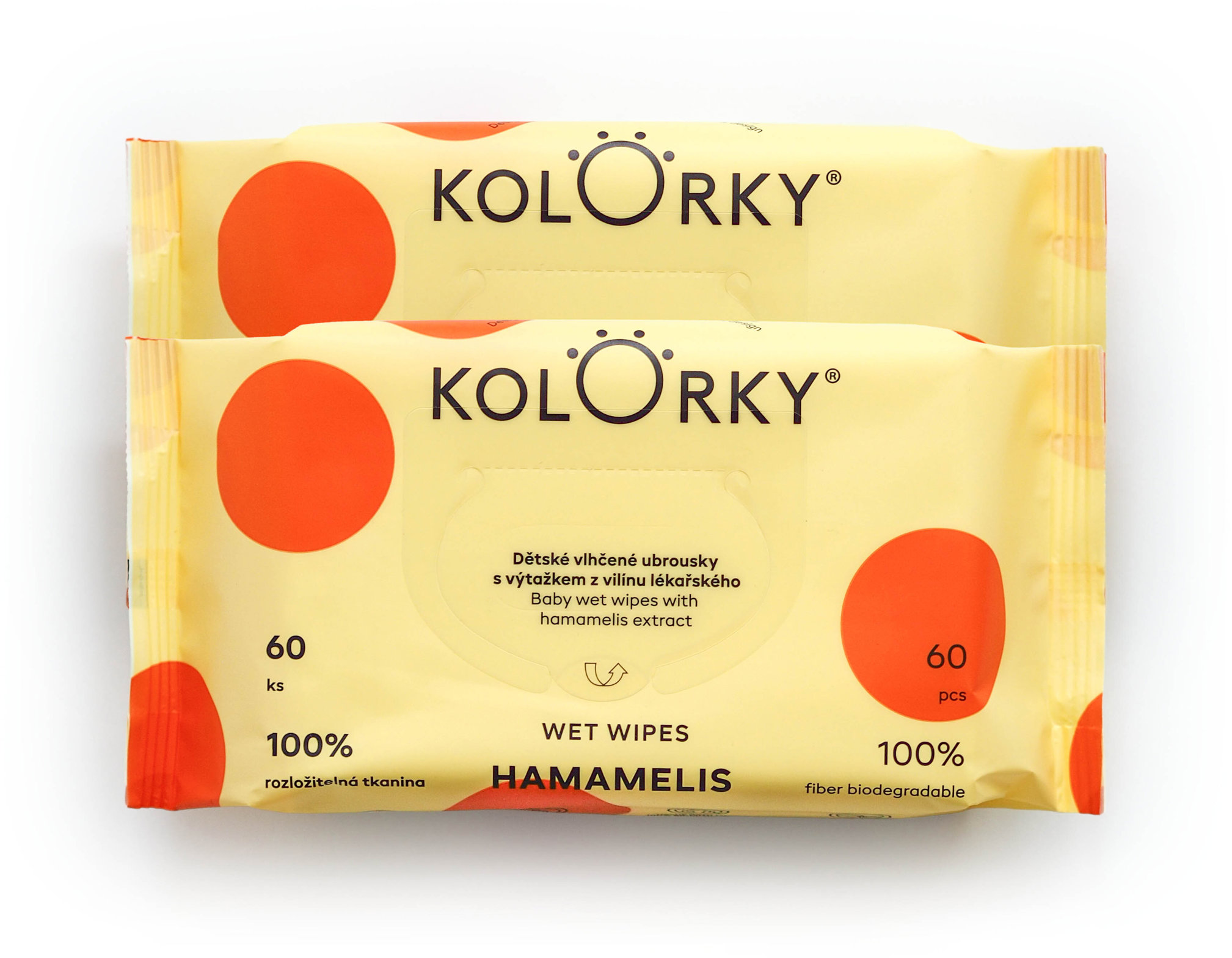 KOLORKY Wet Wipes Hamamelis 120 ks (2× 60 ks)