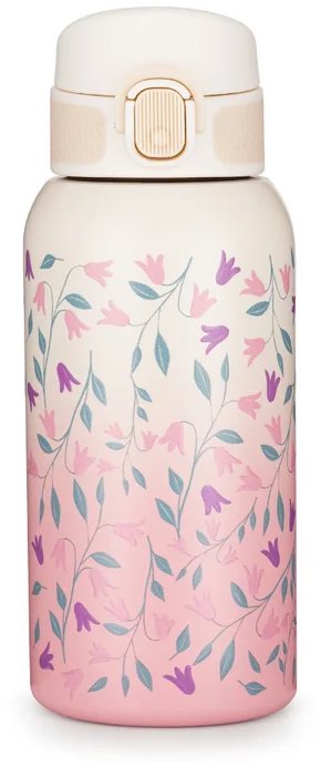 PETITE&MARS láhev nerezová termo s náustkem Delicate Flowers 36 m+, 500 ml