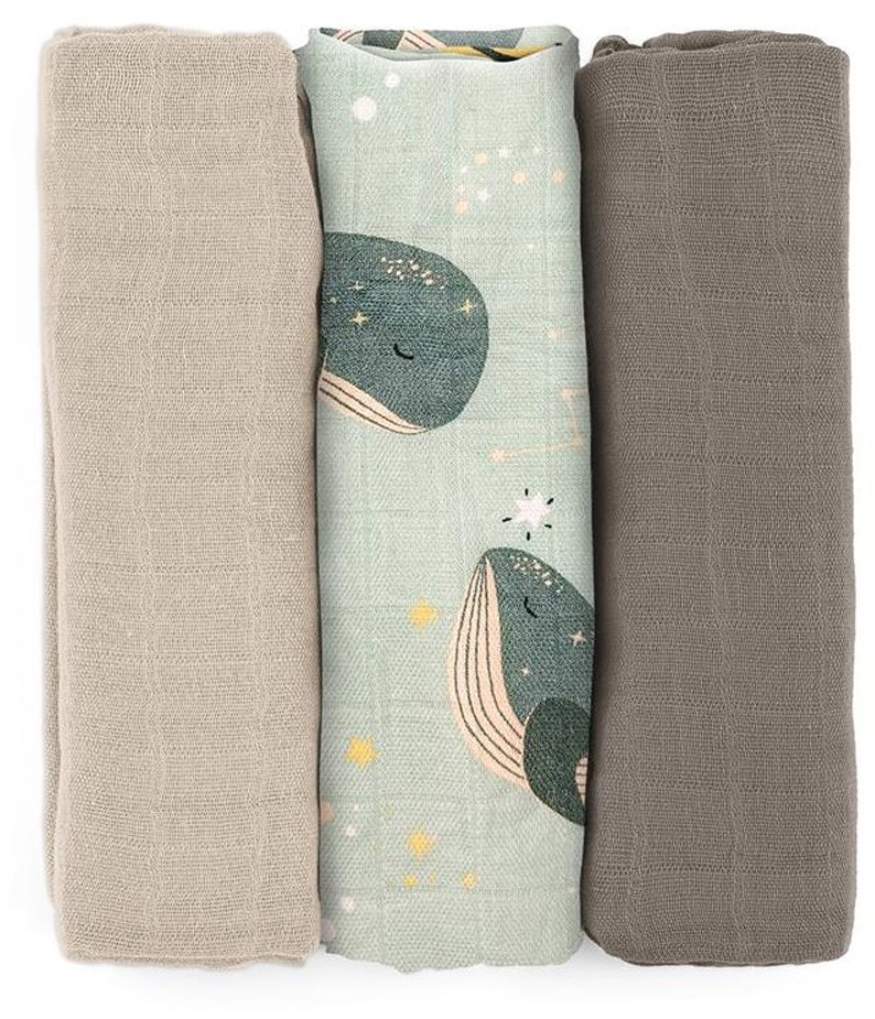 PETITE&MARS Moussy Whale Song 68 × 68 cm, 3 ks
