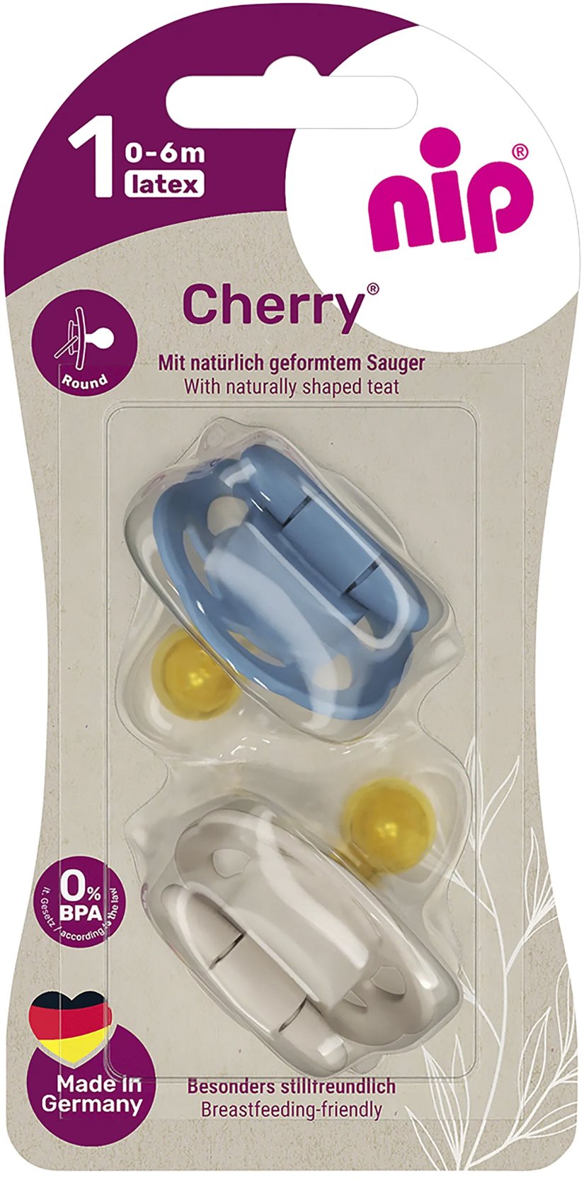 NIP Cherry Blue/Brown, 0–6 m, 2 ks
