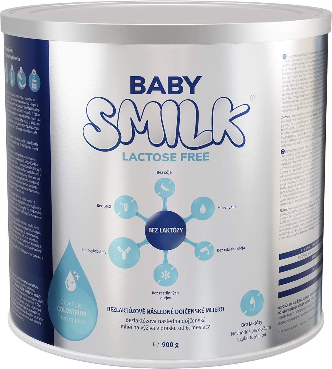 Babysmilk Lactose Free bezlaktózové pokračovací mléko s kolostrem (900 g)