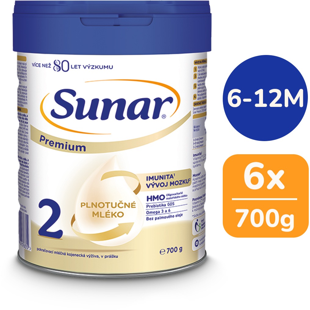 Sunar Premium 2, HMO 6× 700 g