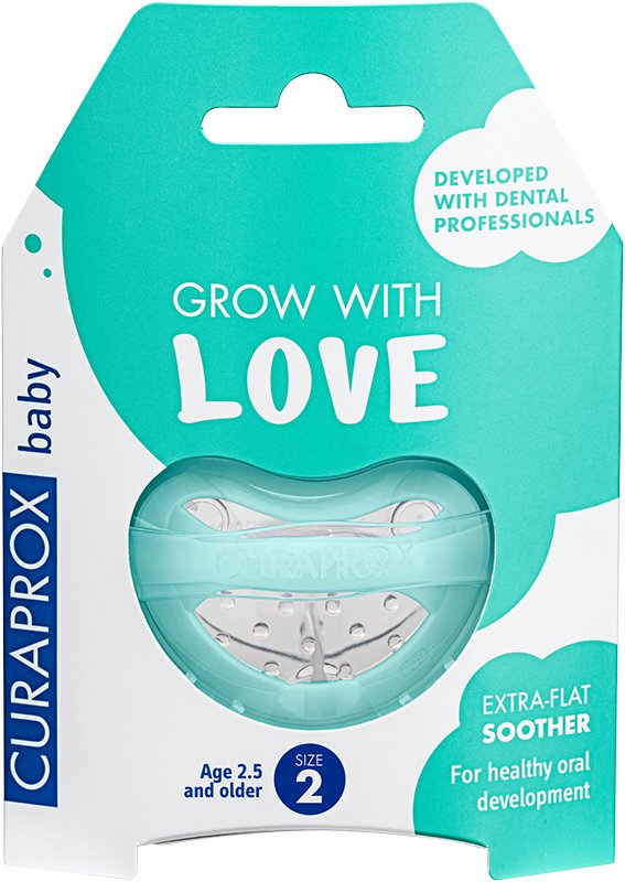 CURAPROX Baby, ortodontický dudlík od 2,5 roku, vel. 2, tyrkysový