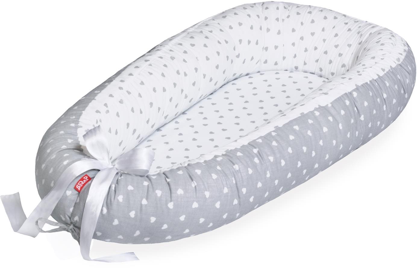 SCAMP Soft  Little Heart White Grey
