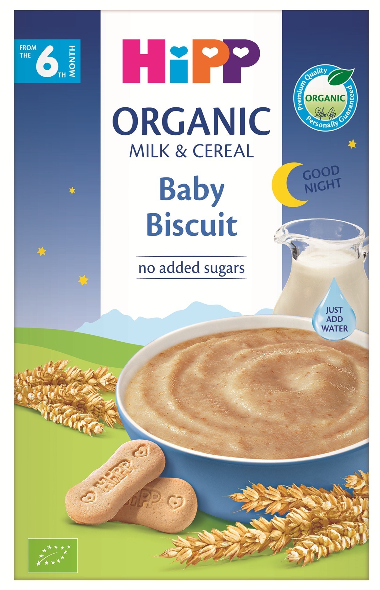 HiPP BIO Mléčná kaše na dobrou noc s dětskými keksy 250 g