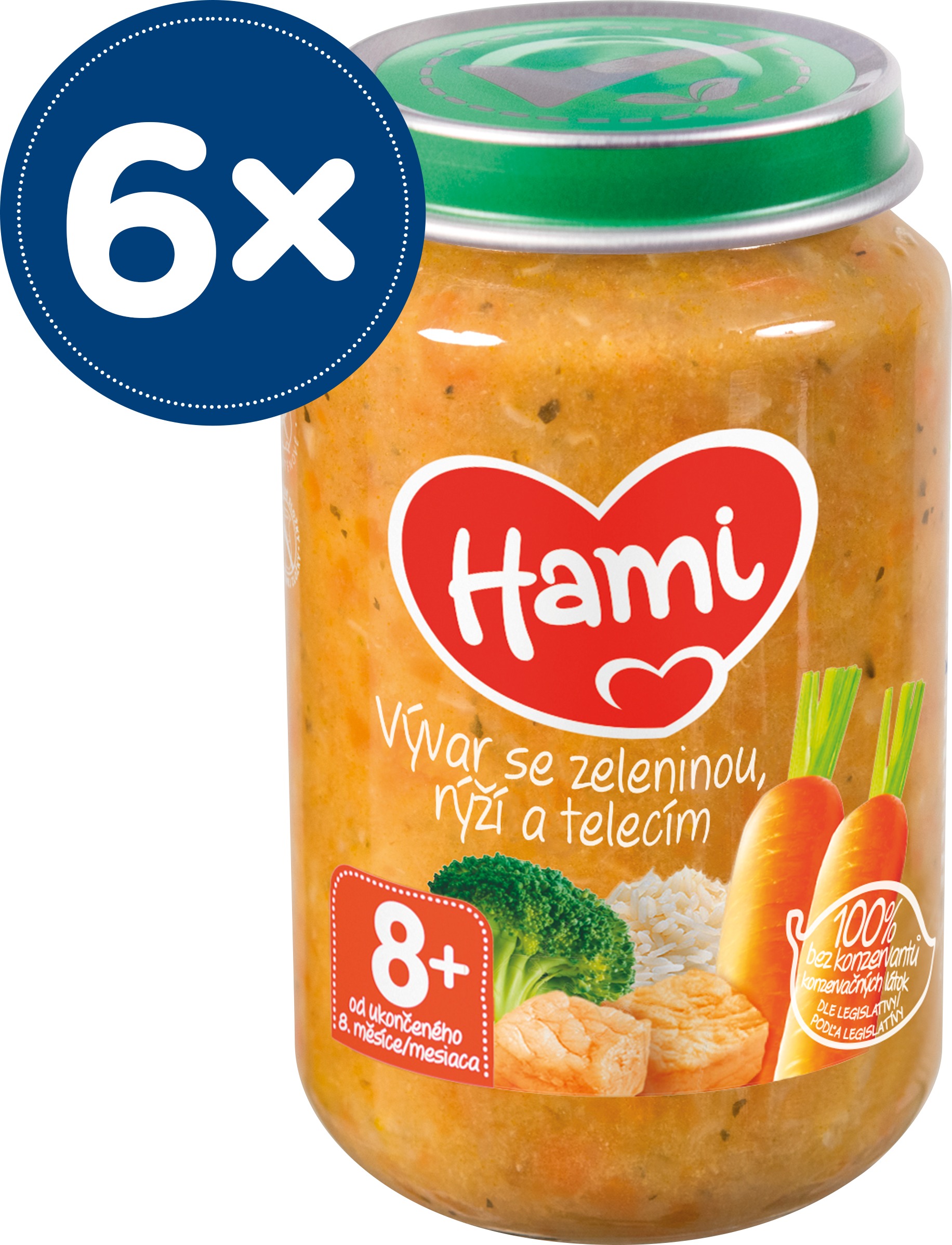 Hami Vývar se zeleninou, rýží a telecím 6× 200 g