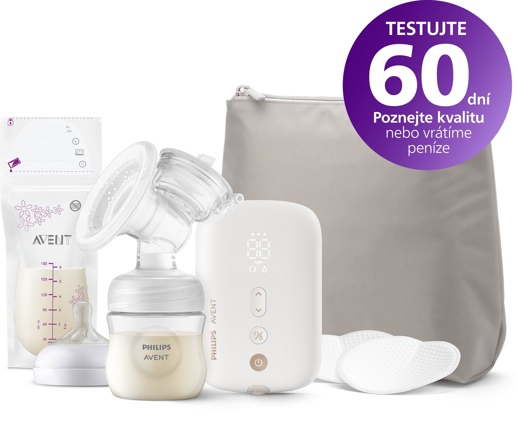 Philips AVENT elektrická odsávačka Premium nabíjecí SCF396/31