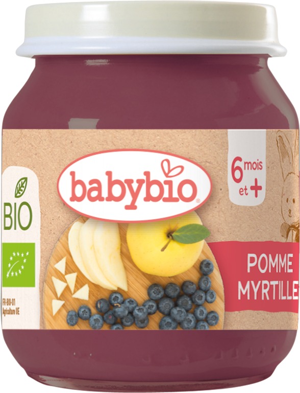 BABYBIO BIO jablko a borůvky 130 g