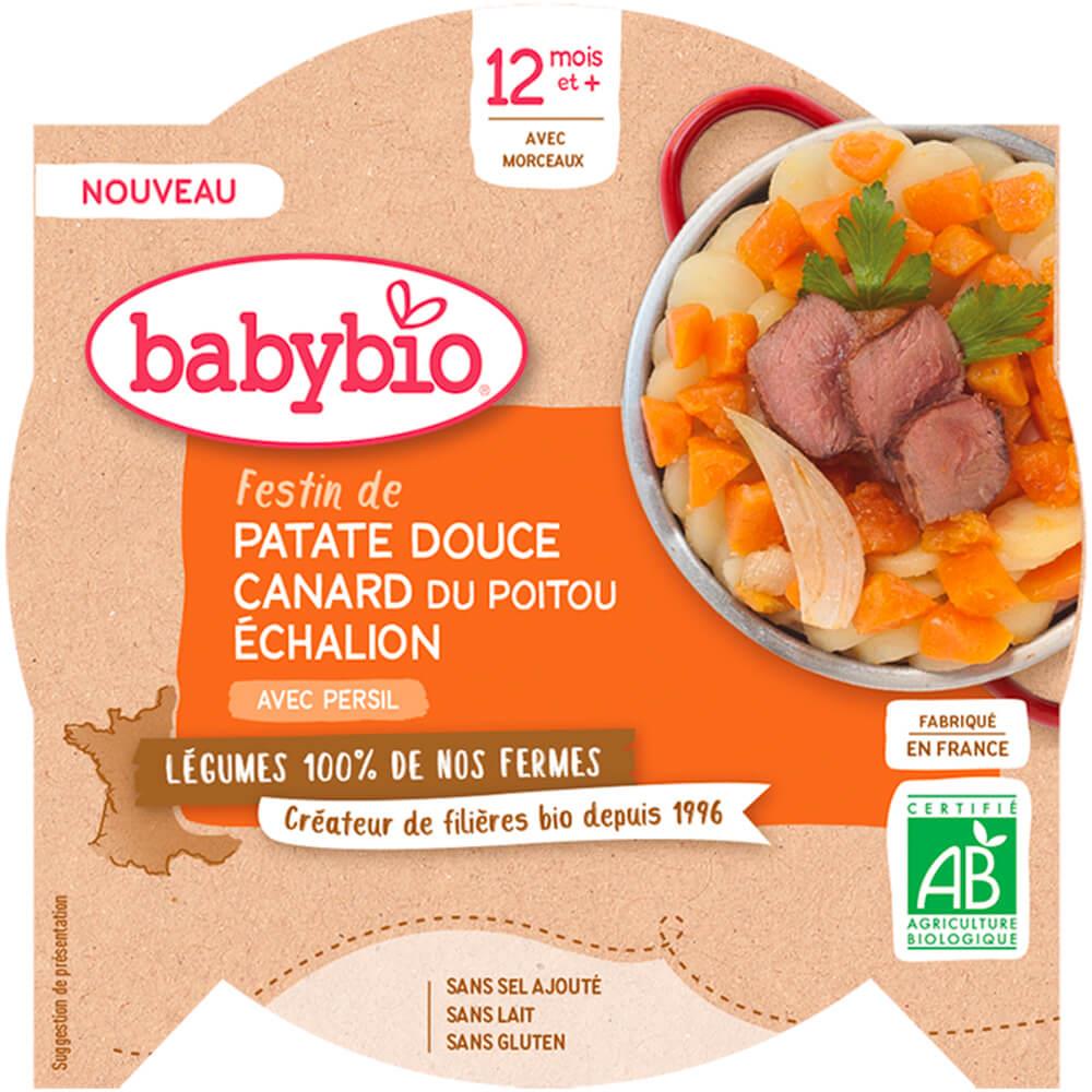 BABYBIO sladké brambory s kachním masem 230 g