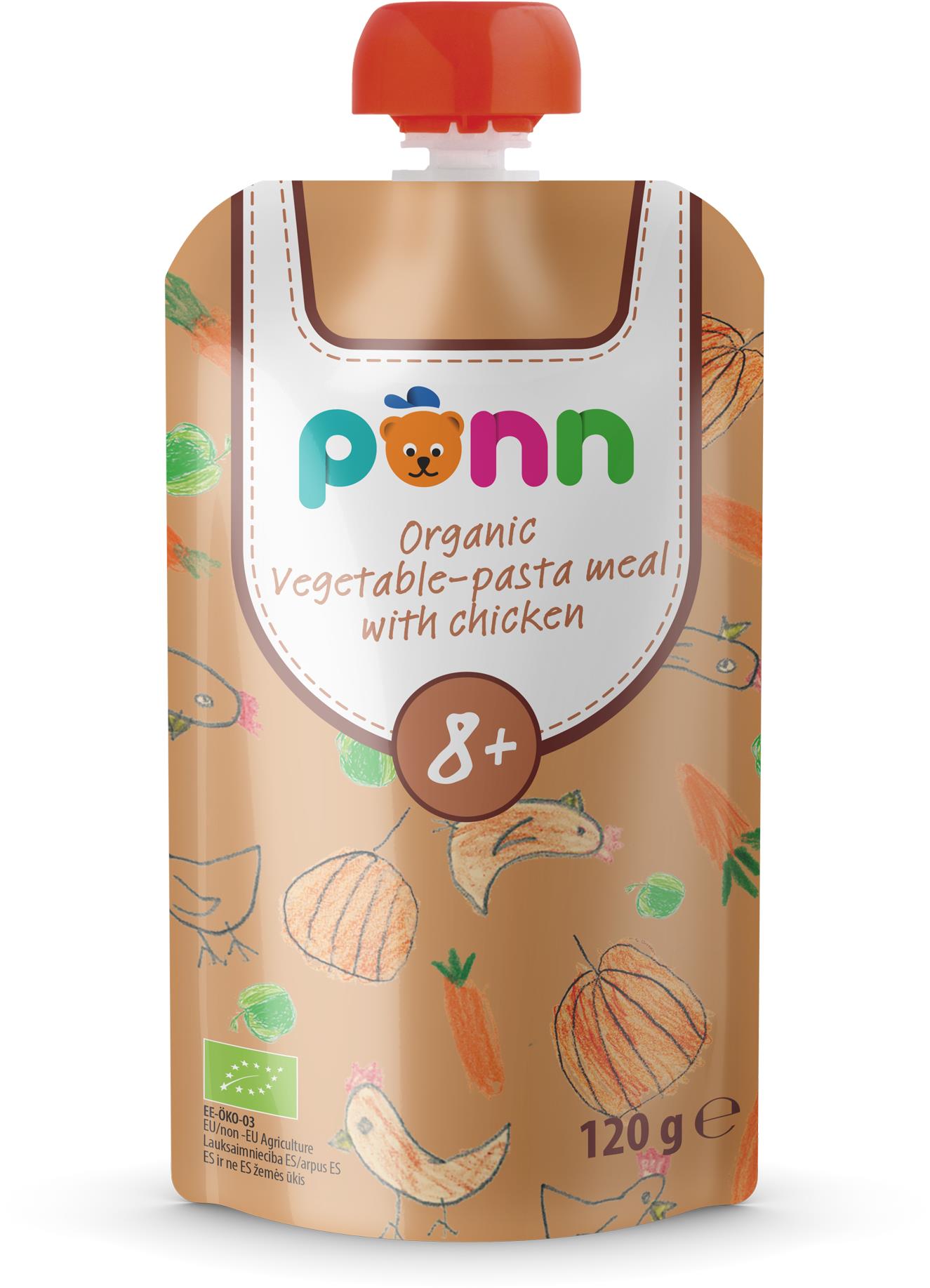 SALVEST Ponn BIO Kuřátko s těstovinami (120 g)