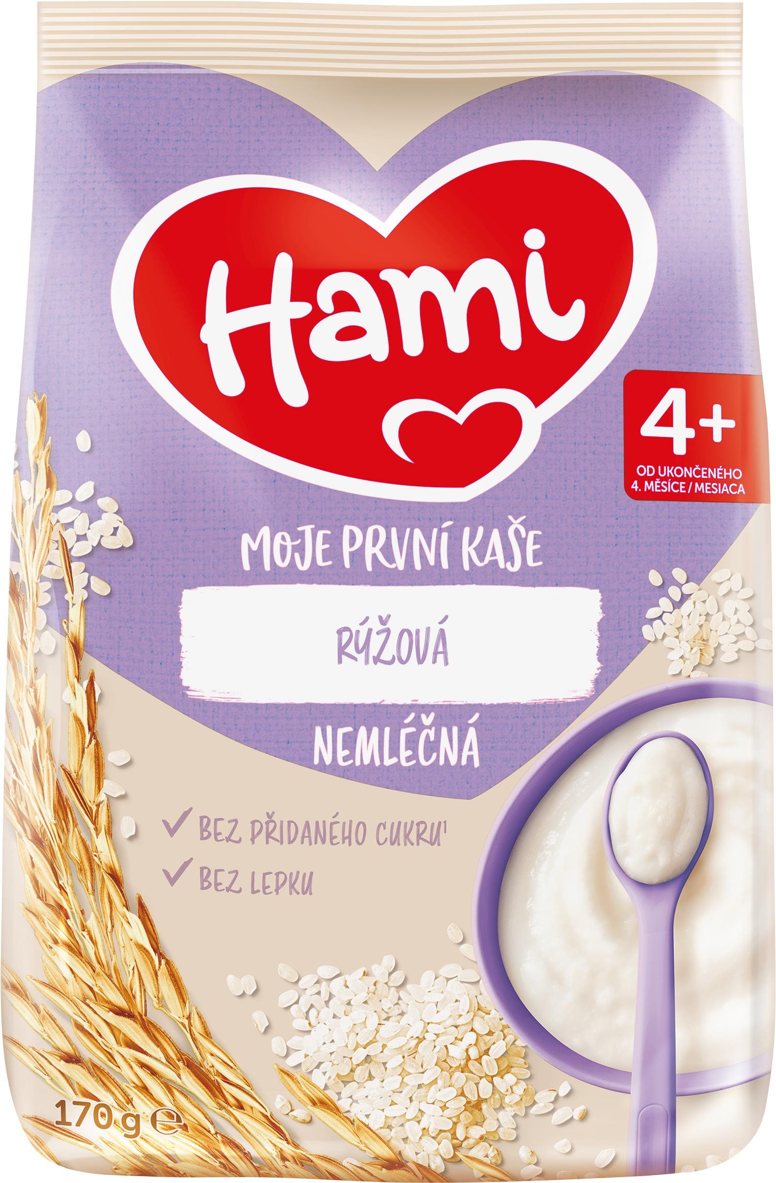 Hami Moje první kaše nemléčná rýžová 4+, 9× 170 g