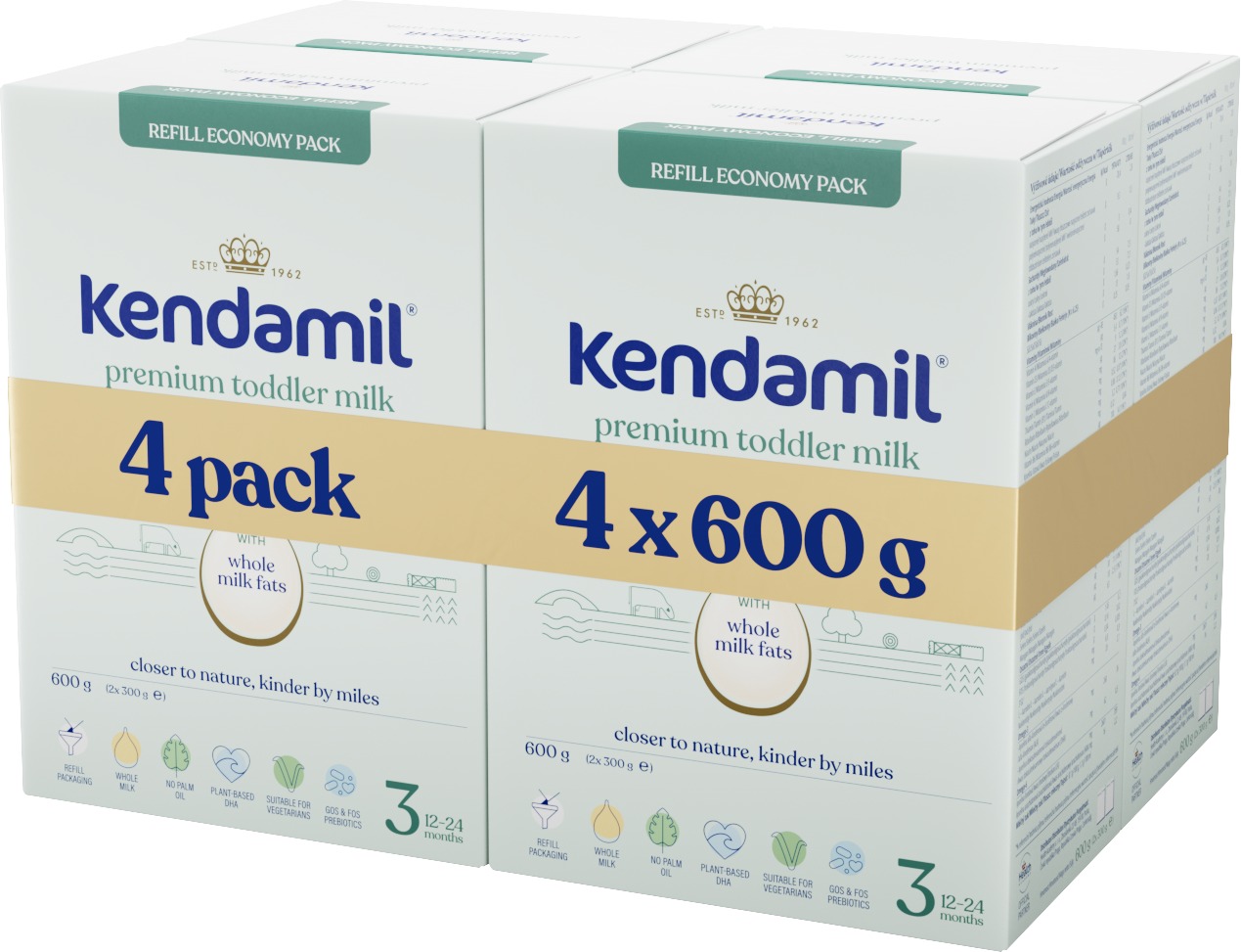 Kendamil Premium 3 HMO+ (4× 600 g)