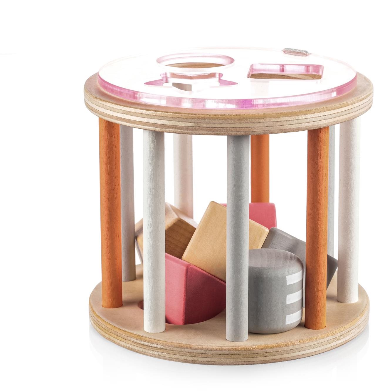 ZOPA Dřevěná aktivity vkládačka pink
